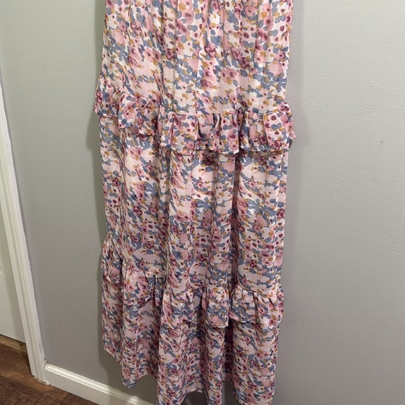 FSL Apparel floral print ruffled halter top maxi dress - Picture 3 of 7